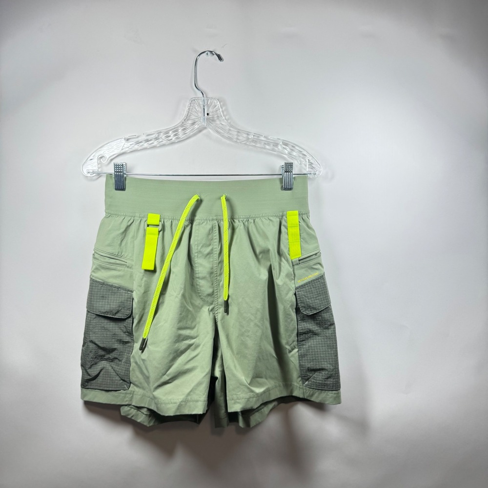 Lululemon Womens Cinchable Waist High-Rise Hiking Shorts Sage Green Cargo Size 8